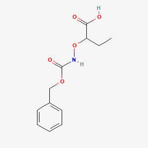 molecular formula C12H15NO5 B13214149 2-({[(Benzyloxy)carbonyl]amino}oxy)butanoic acid 