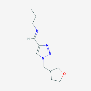 (Z)-({1-[(oxolan-3-yl)methyl]-1H-1,2,3-triazol-4-yl}methylidene)(propyl)amine