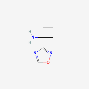 molecular formula C6H9N3O B13214187 1-(1,2,4-Oxadiazol-3-yl)cyclobutan-1-amine 