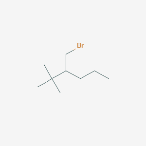 molecular formula C9H19Br B13214200 3-(Bromomethyl)-2,2-dimethylhexane 