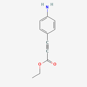 molecular formula C11H11NO2 B13214215 Ethyl (4-aminophenyl)propiolate 