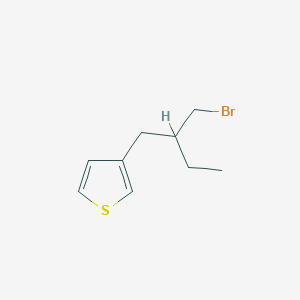 3-[2-(Bromomethyl)butyl]thiophene