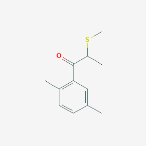 molecular formula C12H16OS B13214235 1-(2,5-Dimethylphenyl)-2-(methylsulfanyl)propan-1-one 