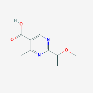 2-(1-Methoxyethyl)-4-methylpyrimidine-5-carboxylic acid