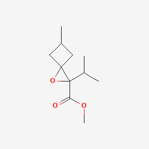 molecular formula C11H18O3 B13214255 Methyl 5-methyl-2-(propan-2-yl)-1-oxaspiro[2.3]hexane-2-carboxylate 