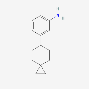 molecular formula C14H19N B13214280 3-{Spiro[2.5]octan-6-yl}aniline 