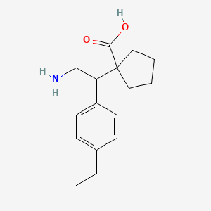 1-[2-Amino-1-(4-ethylphenyl)ethyl]cyclopentane-1-carboxylic acid