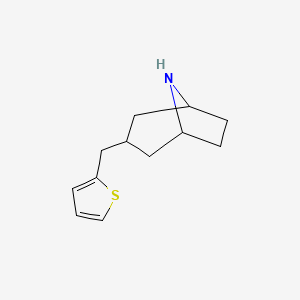 molecular formula C12H17NS B13214299 3-[(Thiophen-2-yl)methyl]-8-azabicyclo[3.2.1]octane 