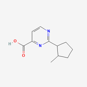 2-(2-Methylcyclopentyl)pyrimidine-4-carboxylic acid