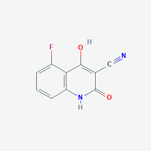 molecular formula C10H5FN2O2 B13214353 5-Fluoro-2,4-dihydroxyquinoline-3-carbonitrile 