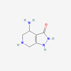 molecular formula C6H10N4O B13214388 4-Amino-1H,4H,5H,6H,7H-pyrazolo[3,4-c]pyridin-3-ol 