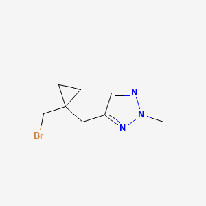 4-{[1-(bromomethyl)cyclopropyl]methyl}-2-methyl-2H-1,2,3-triazole