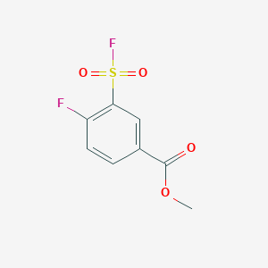 molecular formula C8H6F2O4S B13214415 Methyl 4-fluoro-3-(fluorosulfonyl)benzoate 