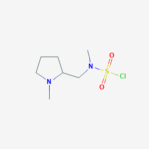 molecular formula C7H15ClN2O2S B13214442 N-methyl-N-[(1-methylpyrrolidin-2-yl)methyl]sulfamoyl chloride 