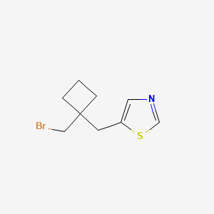 5-([1-(Bromomethyl)cyclobutyl]methyl)-1,3-thiazole