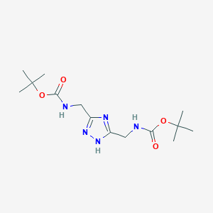 tert-butyl N-{[5-({[(tert-butoxy)carbonyl]amino}methyl)-4H-1,2,4-triazol-3-yl]methyl}carbamate