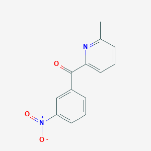 molecular formula C13H10N2O3 B1321453 6-甲基-2-(3-硝基苯甲酰)吡啶 CAS No. 39574-42-0