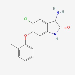 3-amino-5-chloro-6-(2-methylphenoxy)-2,3-dihydro-1H-indol-2-one