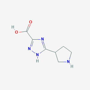 3-(Pyrrolidin-3-yl)-1H-1,2,4-triazole-5-carboxylic acid