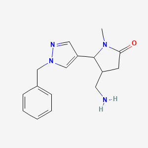 4-(Aminomethyl)-5-(1-benzyl-1H-pyrazol-4-yl)-1-methylpyrrolidin-2-one