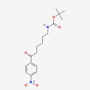 molecular formula C17H24N2O5 B13214690 tert-Butyl N-[6-(4-nitrophenyl)-6-oxohexyl]carbamate 