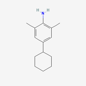 molecular formula C14H21N B13214696 4-Cyclohexyl-2,6-dimethylaniline CAS No. 42014-61-9