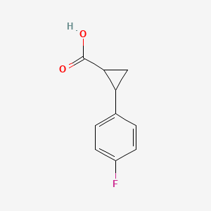 molecular formula C10H9FO2 B1321471 2-(4-氟苯基)环丙烷甲酸 CAS No. 879324-64-8