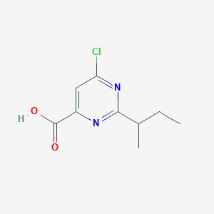 2-(Butan-2-YL)-6-chloropyrimidine-4-carboxylic acid