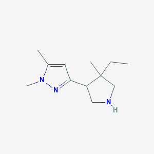 3-(4-Ethyl-4-methylpyrrolidin-3-yl)-1,5-dimethyl-1H-pyrazole