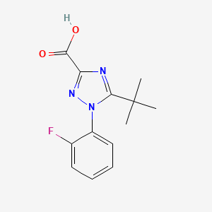 molecular formula C13H14FN3O2 B13214761 5-Tert-butyl-1-(2-fluorophenyl)-1H-1,2,4-triazole-3-carboxylic acid 