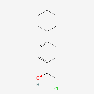 (1R)-2-Chloro-1-(4-cyclohexylphenyl)ethan-1-ol