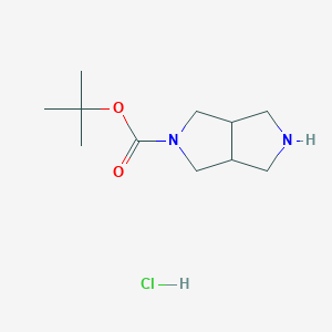 molecular formula C11H21ClN2O2 B1321480 叔丁基六氢吡咯并[3,4-c]吡咯-2(1H)-甲酸盐盐酸盐 CAS No. 1187931-28-7