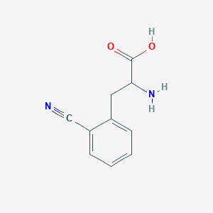 molecular formula C10H10N2O2 B1321482 2-氨基-3-(2-氰基苯基)丙酸 CAS No. 263396-40-3