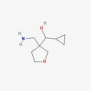 molecular formula C9H17NO2 B13214832 [3-(Aminomethyl)oxolan-3-yl](cyclopropyl)methanol 