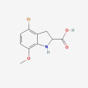 4-Bromo-7-methoxy-2,3-dihydro-1H-indole-2-carboxylic acid