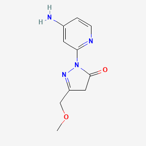 1-(4-Aminopyridin-2-yl)-3-(methoxymethyl)-4,5-dihydro-1H-pyrazol-5-one