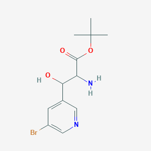 tert-Butyl 2-amino-3-(5-bromopyridin-3-yl)-3-hydroxypropanoate