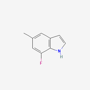 molecular formula C9H8FN B1321489 7-氟-5-甲基-1H-吲哚 CAS No. 442910-91-0