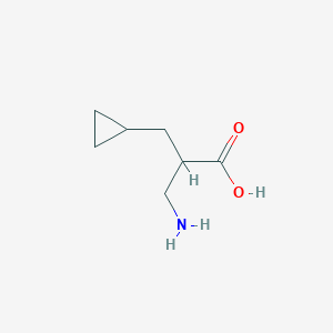 molecular formula C7H13NO2 B13214892 3-Amino-2-(cyclopropylmethyl)propanoic acid 