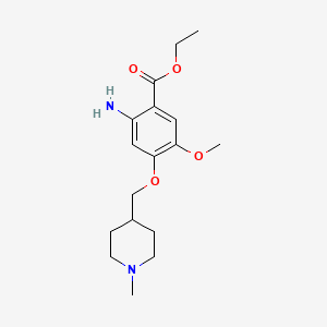 B1321491 Ethyl 2-amino-5-methoxy-4-((1-methylpiperidin-4-yl)methoxy)benzoate CAS No. 264208-66-4