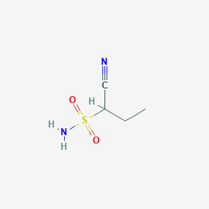 molecular formula C4H8N2O2S B13214922 1-Cyanopropane-1-sulfonamide 