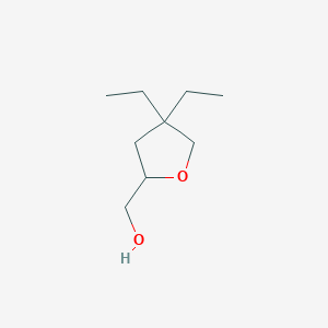 molecular formula C9H18O2 B13214934 (4,4-Diethyloxolan-2-yl)methanol 