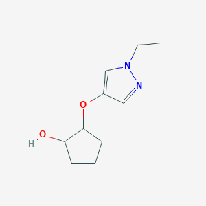 2-[(1-Ethyl-1H-pyrazol-4-yl)oxy]cyclopentan-1-ol