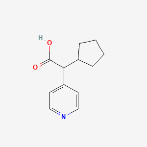 2-Cyclopentyl-2-(pyridin-4-yl)acetic acid