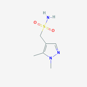 molecular formula C6H11N3O2S B13215008 (1,5-Dimethyl-1H-pyrazol-4-yl)methanesulfonamide 