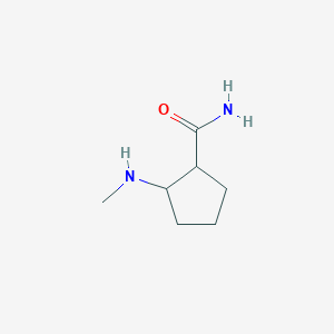 molecular formula C7H14N2O B13215027 2-(Methylamino)cyclopentane-1-carboxamide 