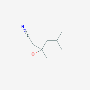 3-Methyl-3-(2-methylpropyl)oxirane-2-carbonitrile