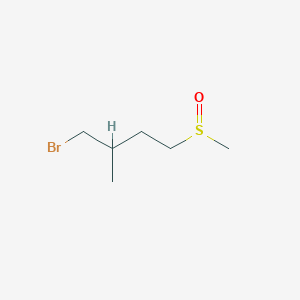 molecular formula C6H13BrOS B13215050 1-Bromo-4-methanesulfinyl-2-methylbutane 