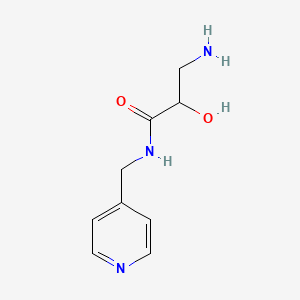 molecular formula C9H13N3O2 B13215075 3-Amino-2-hydroxy-N-[(pyridin-4-yl)methyl]propanamide 