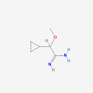 molecular formula C6H12N2O B13215115 2-Cyclopropyl-2-methoxyethanimidamide 